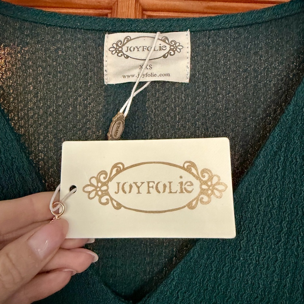 Joyfolie SARAI DRESS IN DEEP GREEN - Picture 3 of 6